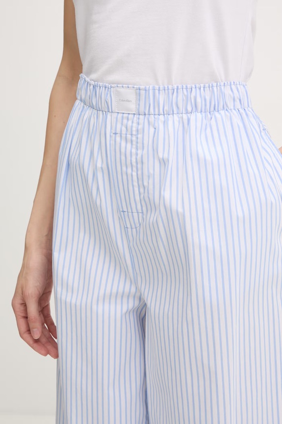 Calvin Klein Underwear donji dio pidžame za žene od pamuka plava LV00QS7597
