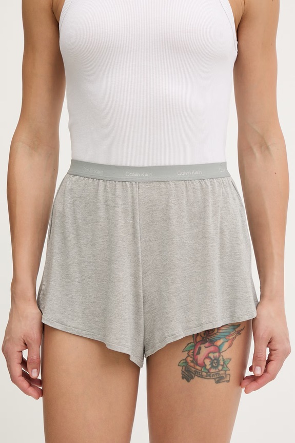 Calvin Klein Underwear pyžamové šortky dámske z modalu sivá LV00QS7614