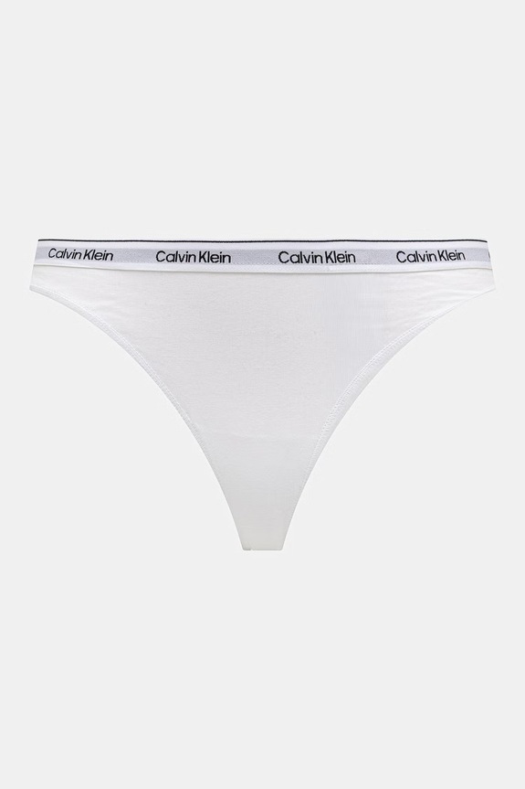 Odzież Calvin Klein Underwear stringi damskie bawełniane z elastanem 3-pack LV00QD5209 biały