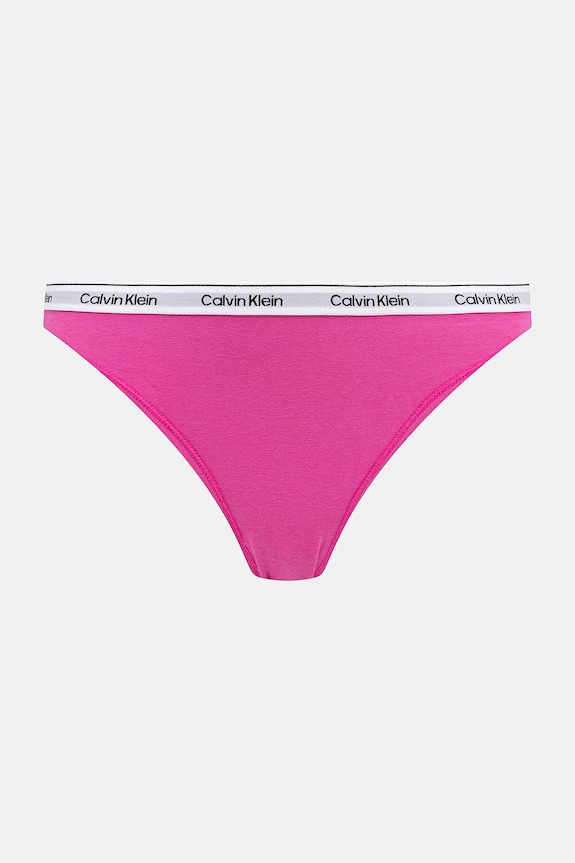 Calvin Klein Underwear stringi damskie bawełniane z elastanem 3-pack LV00QD5209 fioletowy SS26