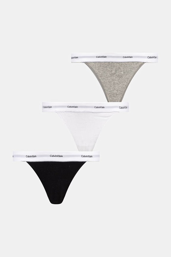 Calvin Klein Underwear gaćice za žene od pamuka s elastanom 3-pack siva LV00QD5309