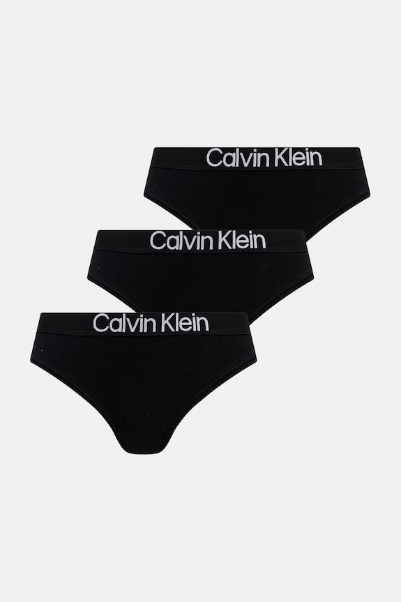 Calvin Klein Underwear nohavičky dámske bavlnené s elastanom 3-pak čierna LV00QD5398