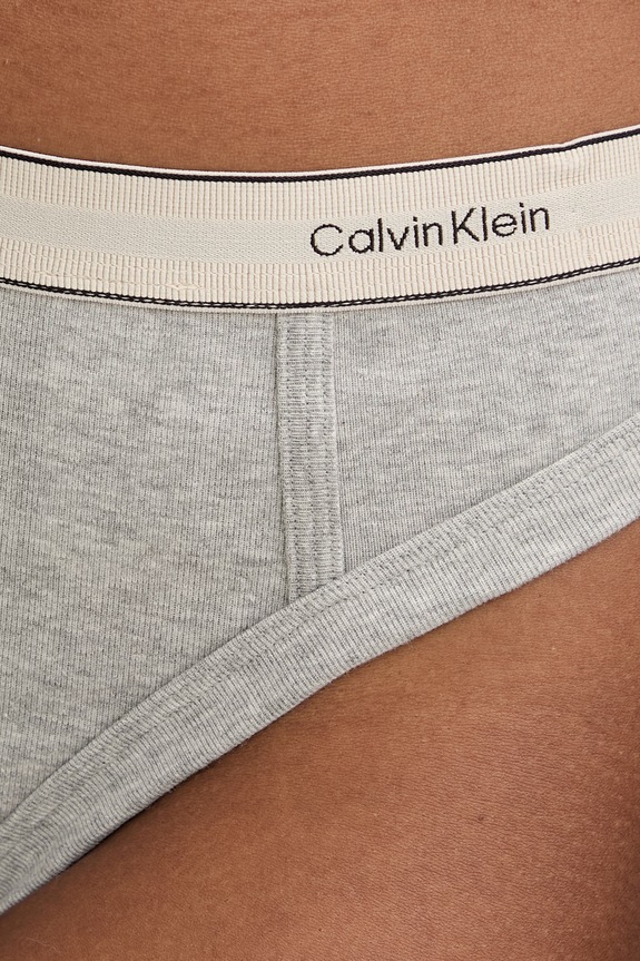 Calvin Klein Underwear brazilky dámské bavlněné s elastanem šedá LV00QF8771