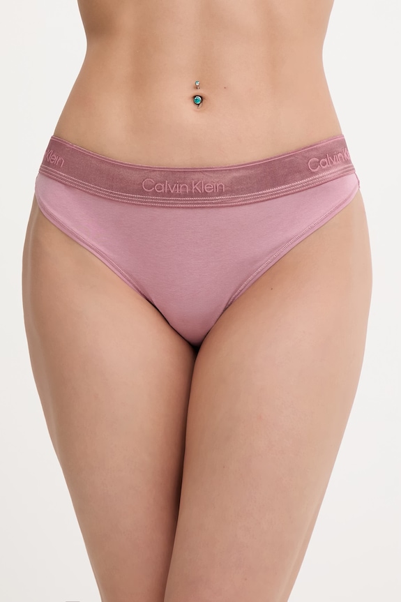 Calvin Klein Underwear tangá dámske s bavlnou ružová LV00QF8826