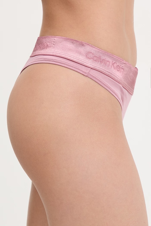 Calvin Klein Underwear tangá dámske s bavlnou LV00QF8826 ružová SS26