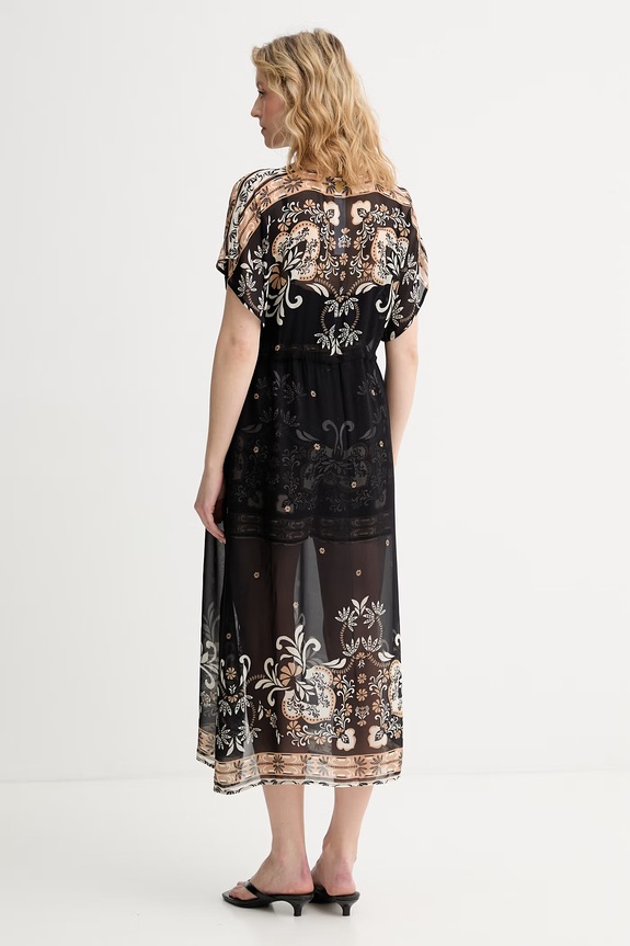 Oblačila Twinset plažno ogrinjalo žensko 261LB2LCC črna