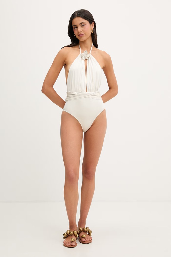 Twinset jednodijelni kupaći kostim za žene 261LMME00 bež SS26