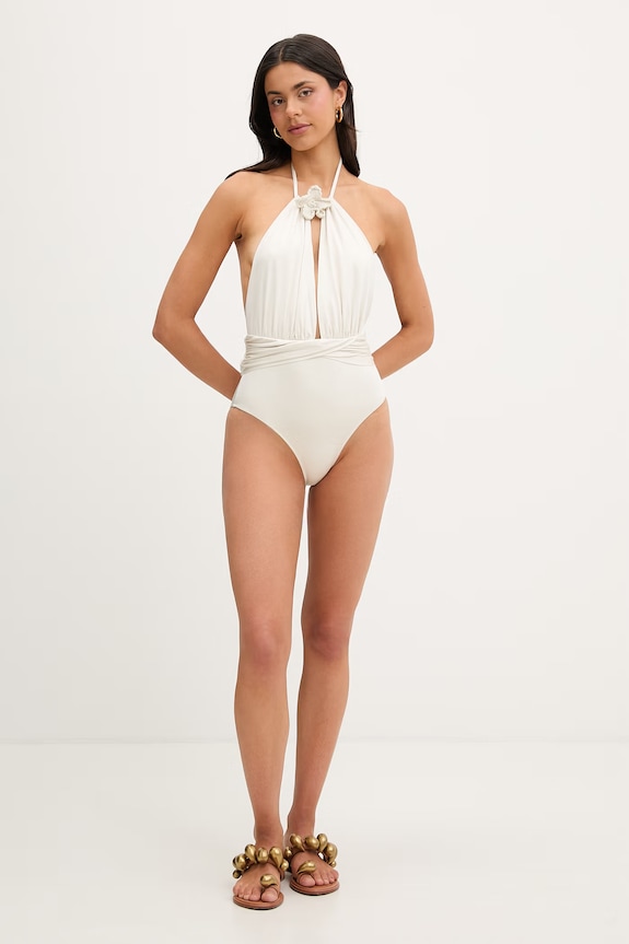 Twinset jednodijelni kupaći kostim za žene 261LMME00 bež SS26