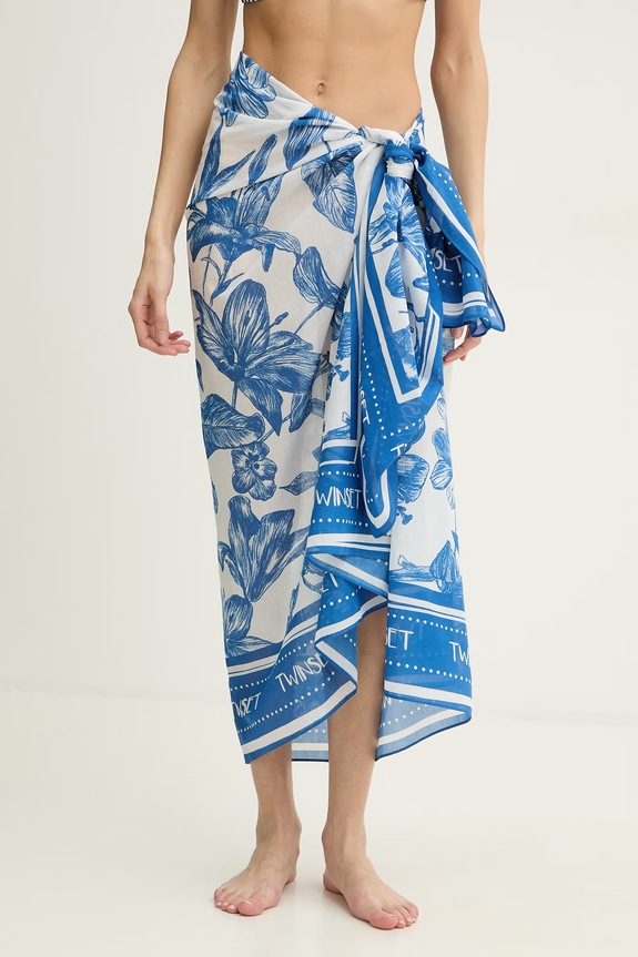 Twinset Pareo damskie niebieski 261LM5BGG