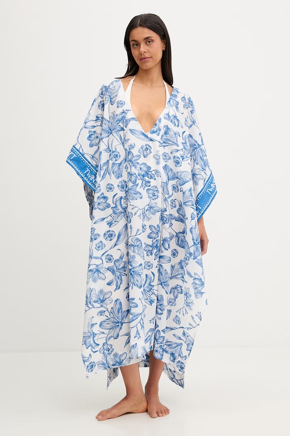 Twinset ogrtač za plažu za žene plava 261LM5BHH