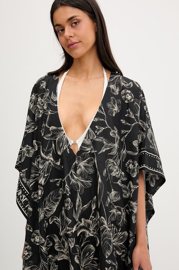 Twinset narzutka plażowa damska czarny 261LM5BHH