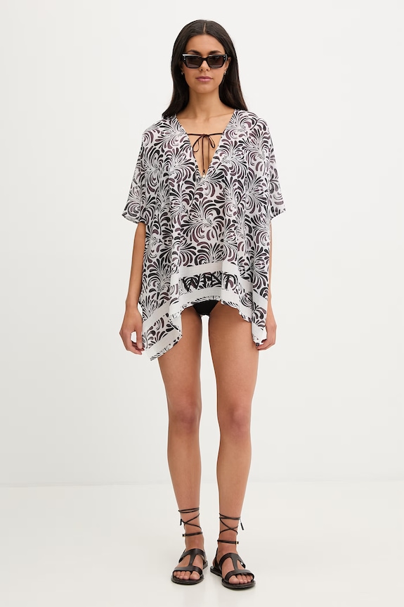 Twinset ogrtač za plažu za žene 261LM5BLL smeđa SS26