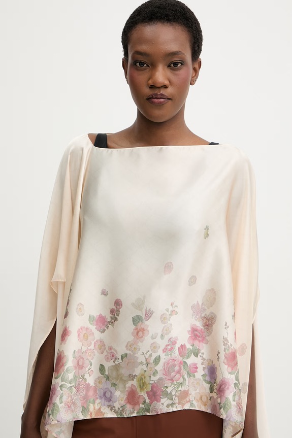 Twinset narzutka plażowa damska beżowy 261TO5110