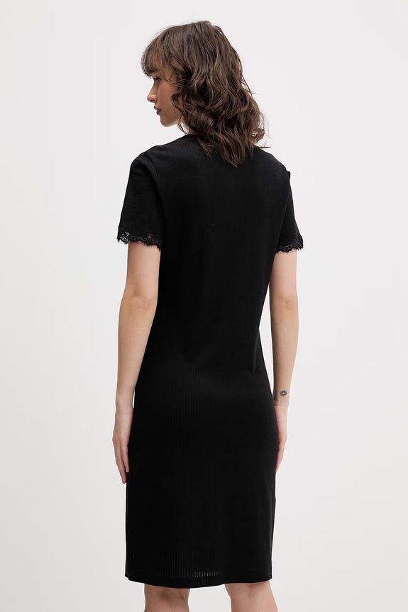 Ρούχα Emporio Armani Underwear πουκάμισο πιτζάμας γυναικείο με βαμβάκι EW002731.AF19034 μαύρο