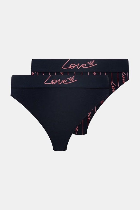 Трусы Emporio Armani Underwear 2 шт мелкий узор тёмно-синий EW000404.AF19049