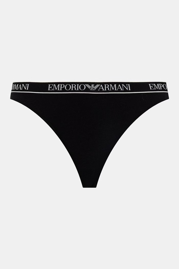 Emporio Armani Underwear nohavičky dámske 2-pak EW000403.AF19026 čierna SS26