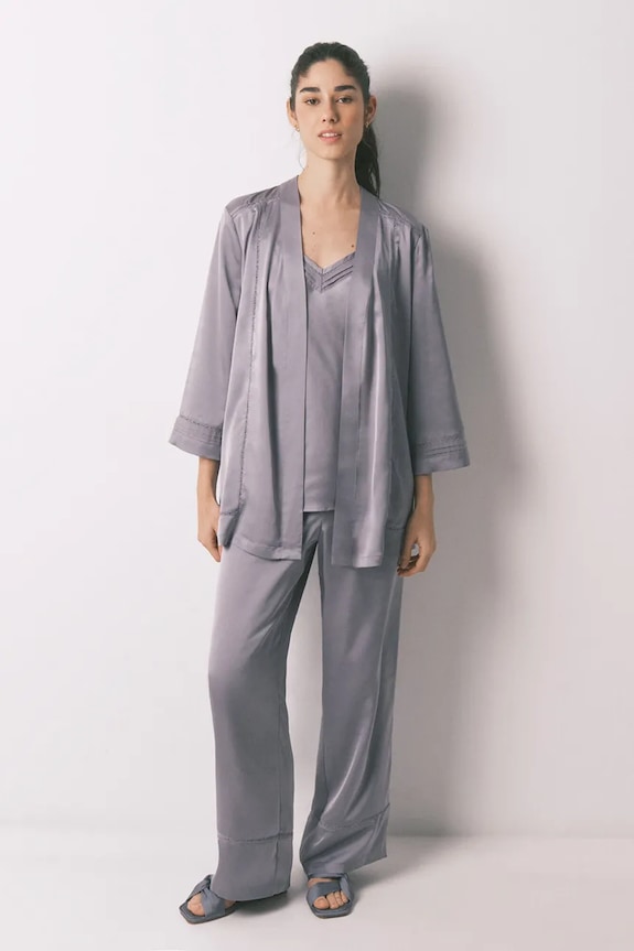 women'secret pijama set gri 2543701
