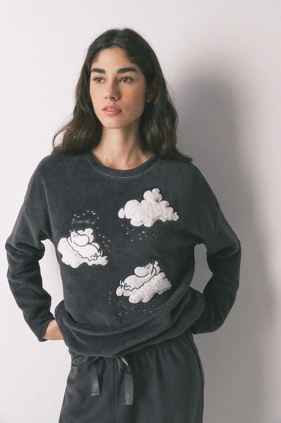 Ruházat women'secret pizsama MOOMIN 3133486 szürke