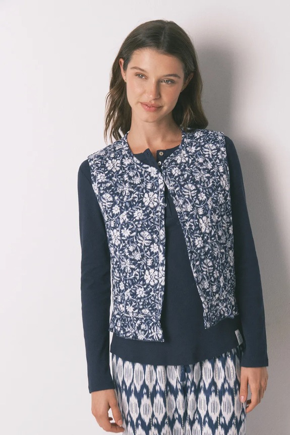 Kućni ogrtač women'secret pletivo mornarsko plava 3143755
