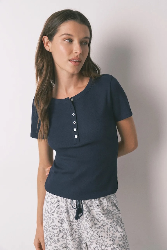 Gornji dio pidžame women'secret pletivo mornarsko plava 3273290