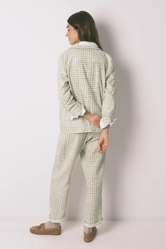 women'secret pamut pizsama 3593002 zöld SS26