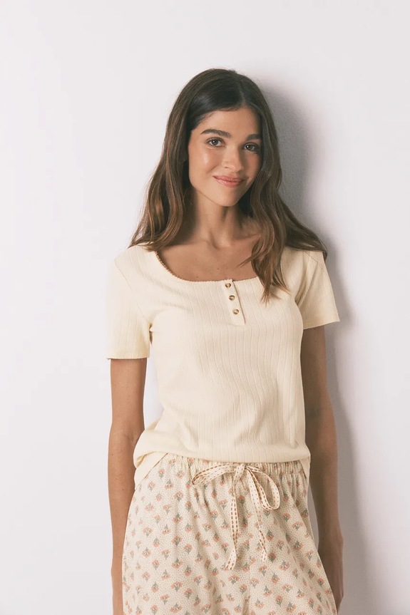 Ruházat women'secret pizsama 3593009 sárga