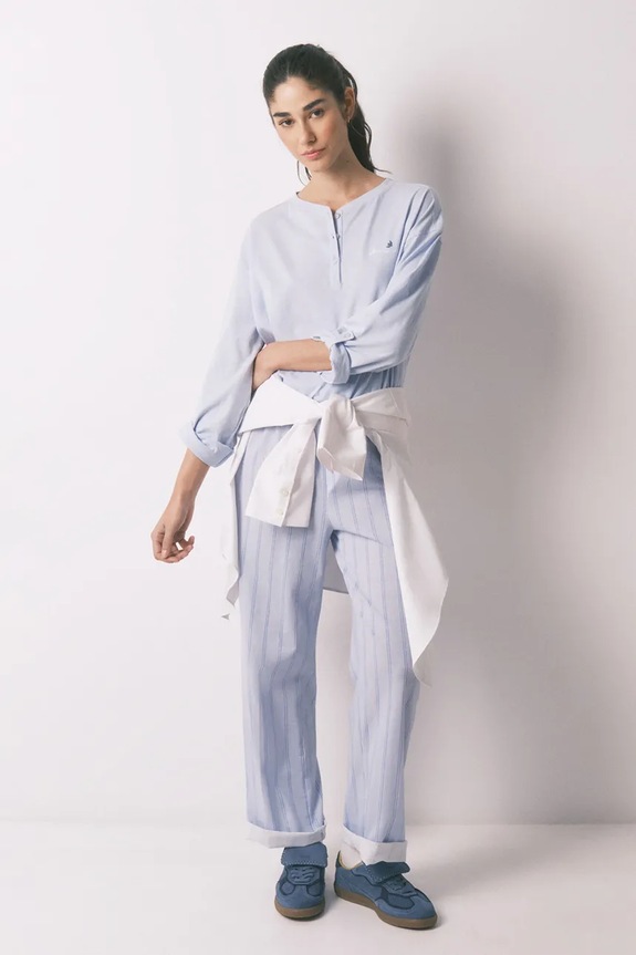 Bavlněné pyžamové kalhoty women'secret 3703221 modrá SS26