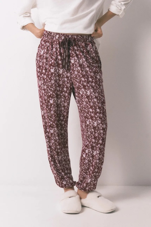 women'secret pantaloni de pijama fund burgundia 3703228