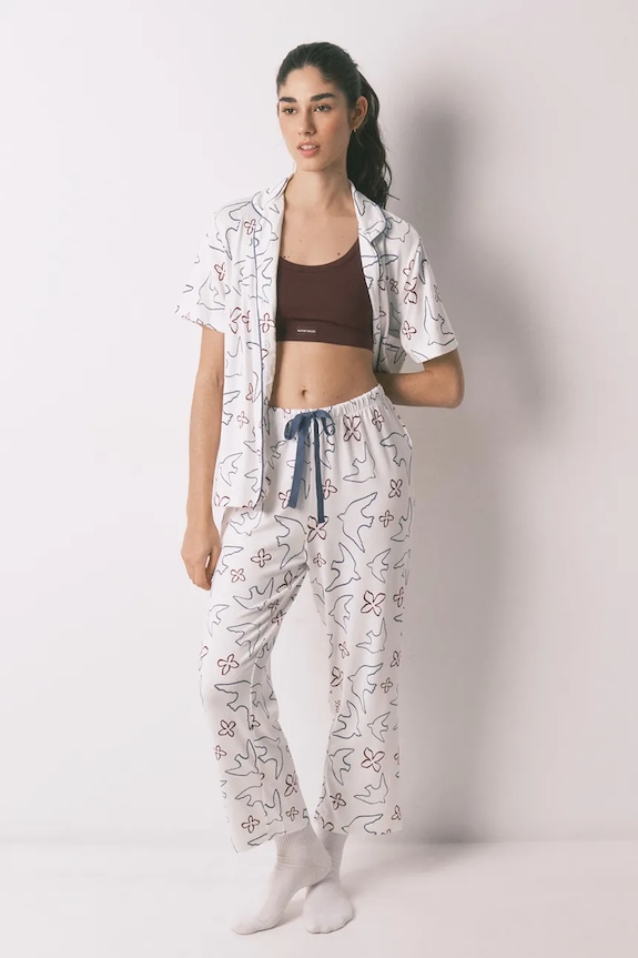 women'secret pijama set alb 3793066