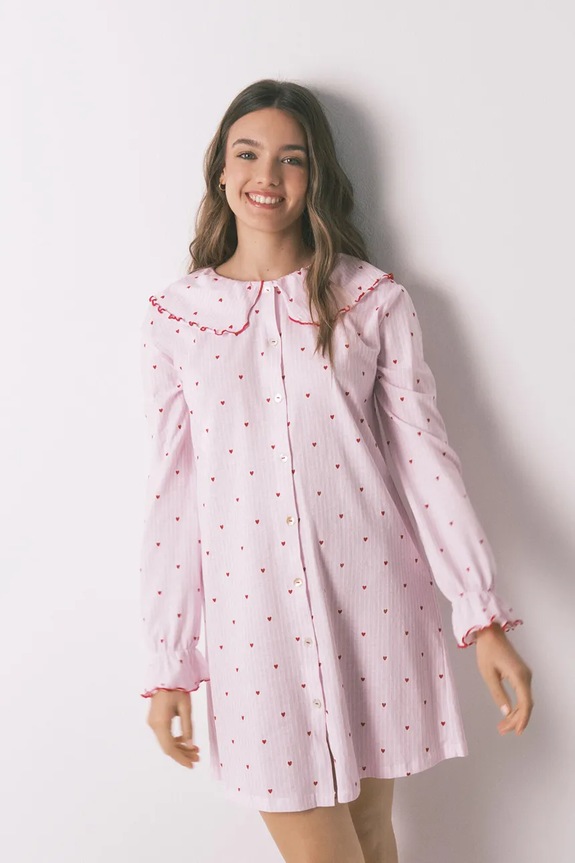 Odzież women'secret koszula nocna bawełniana 4443616 różowy