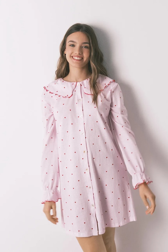 Odzież women'secret koszula nocna bawełniana 4443616 różowy