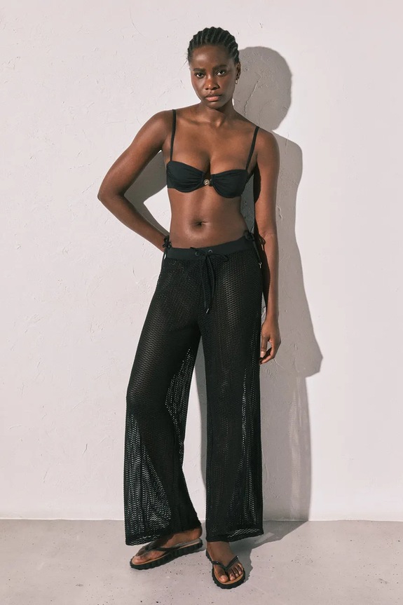 Παντελόνι παραλίας women'secret 5543697 μαύρο SS26