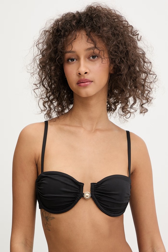 Bikini top women'secret με μεταλλικές μπανέλες μαύρο 6483757
