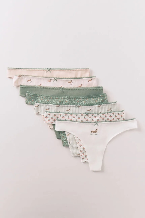 Στρινγκ women'secret 7-pack 4933605 πράσινο SS26