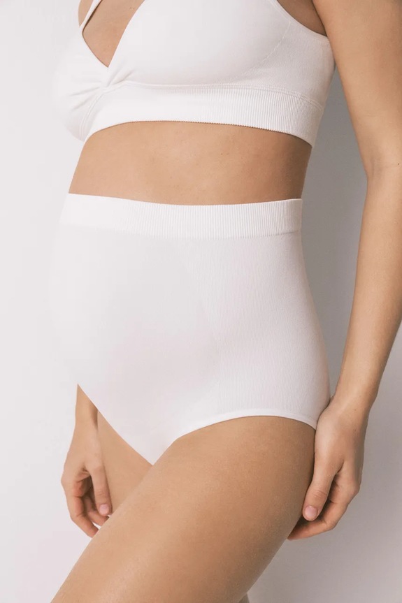 women'secret majtki ciążowe dzianina biały 4933607