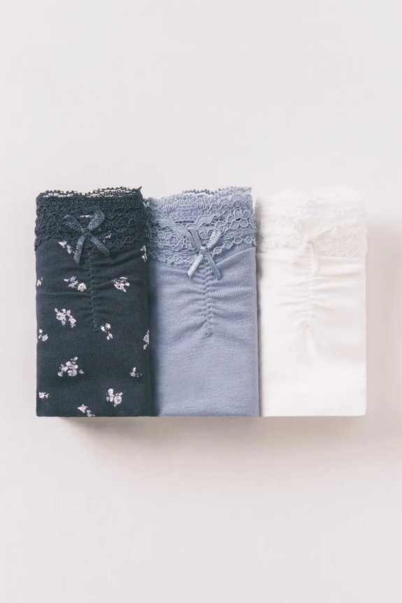 Σλιπ women'secret 3-pack λεπτό μοτίβο σκούρο μπλε 4933613