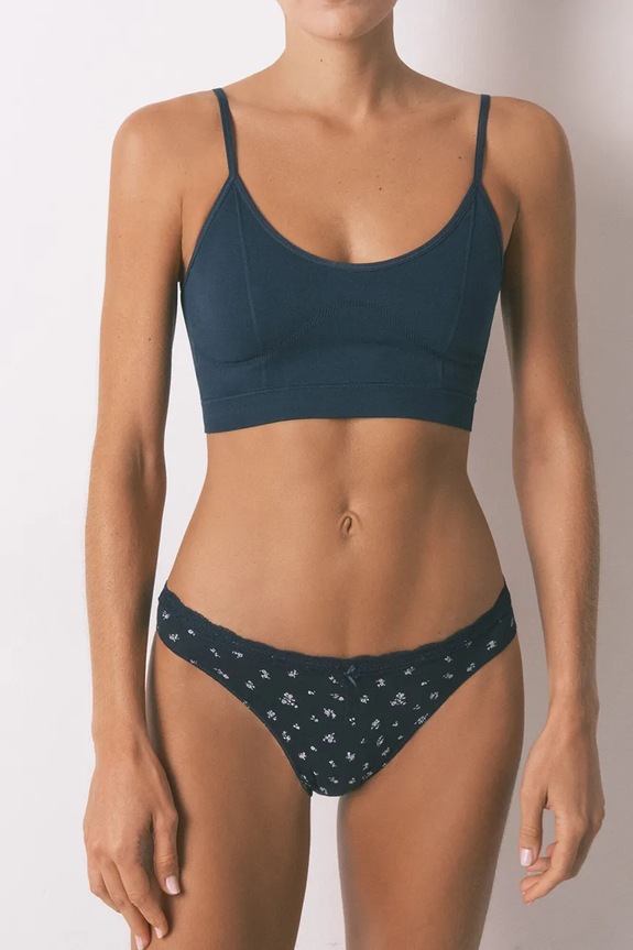 Ρούχα Σλιπ women'secret 3-pack 4933613 σκούρο μπλε