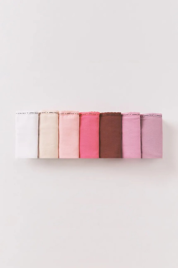 Στρινγκ women'secret 7-pack πλεκτό ύφασμα πορτοκαλί 4933624