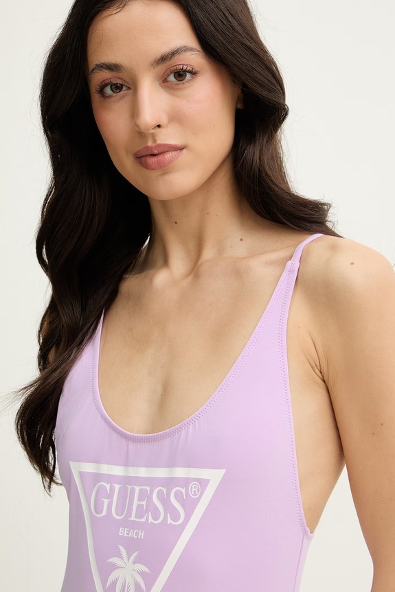 Odzież Guess jednoczęściowy strój kąpielowy VIOLET E6GJ43.KF442 fioletowy