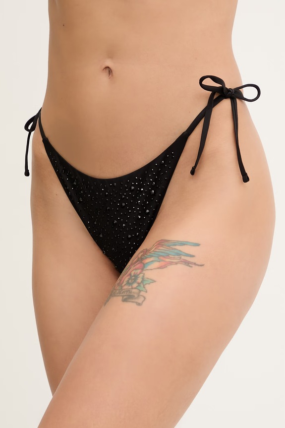 Plavkové nohavičky Guess IVY nášivka čierna E6GO21.MC040