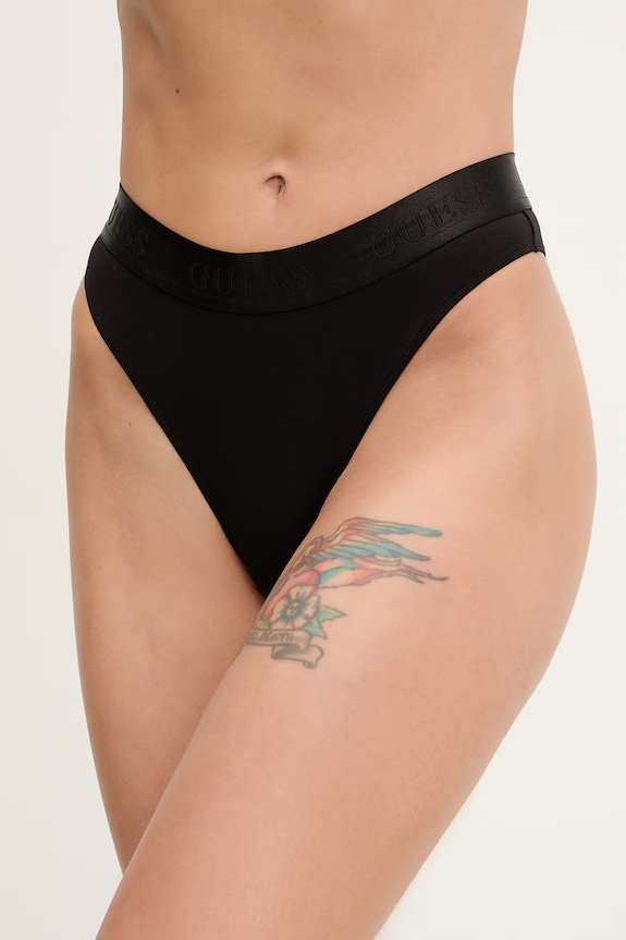 Brazílske nohavičky Guess MARIKA tangá čierna O6GE04.KE831