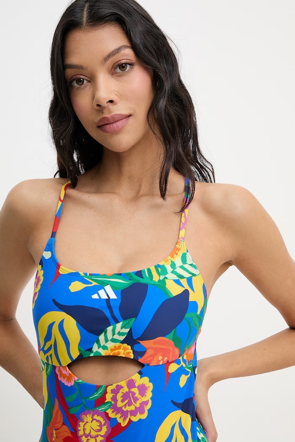 Îmbrăcăminte Adidas costum de baie dintr-o singură piesă pentru femei JZ5831 albastru