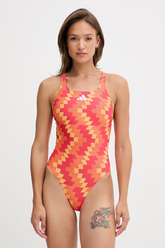 adidas Performance strój kąpielowy jednoczęściowy damski pomarańczowy KR4884