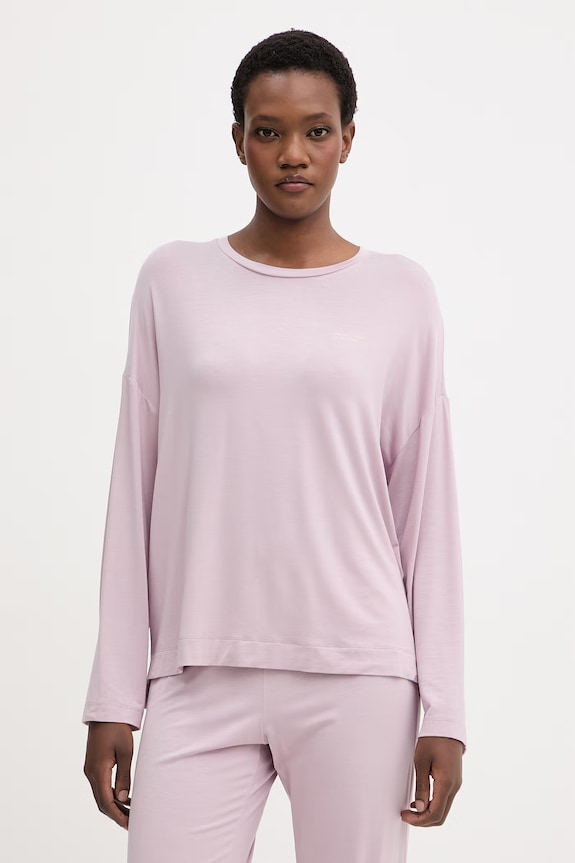United Colors of Benetton Maglietta a maniche lunghe da pigiama da donna con modal violetto 36MX3M08E
