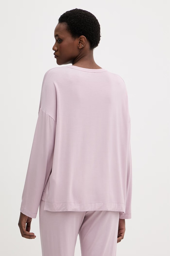 Abbigliamento United Colors of Benetton Maglietta a maniche lunghe da pigiama da donna con modal 36MX3M08E violetto