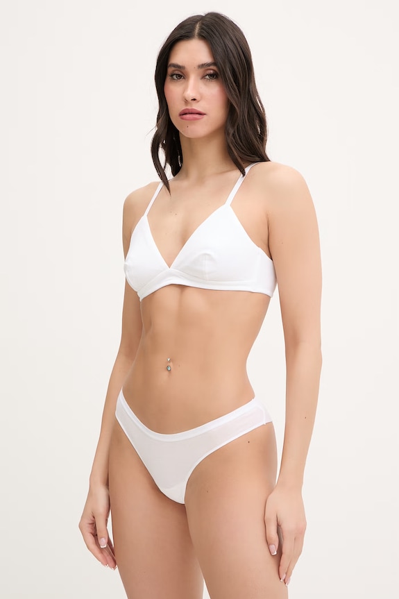 United Colors of Benetton brazyliany damskie bawełniane z elastanem 3OP81Z034 biały SS26