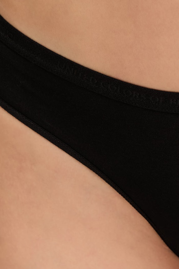 Odzież United Colors of Benetton brazyliany damskie bawełniane z elastanem 3OP81Z034 czarny