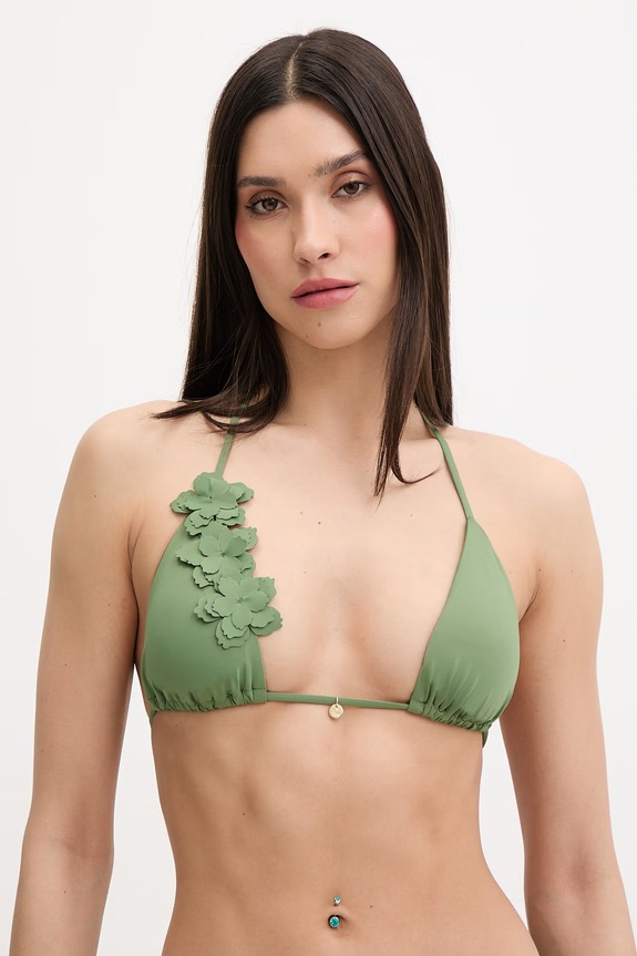 United Colors of Benetton plavková podprsenka dámska zelená 3P6H5R05R