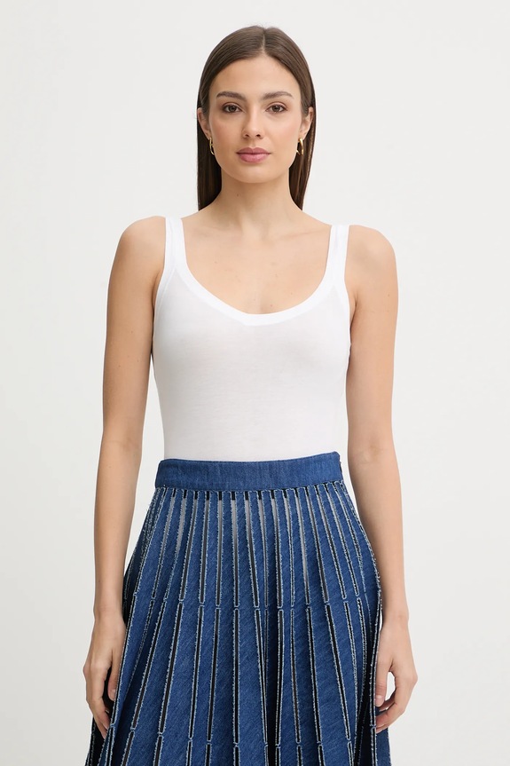 Body United Colors of Benetton slim biela 3ZQM1B008
