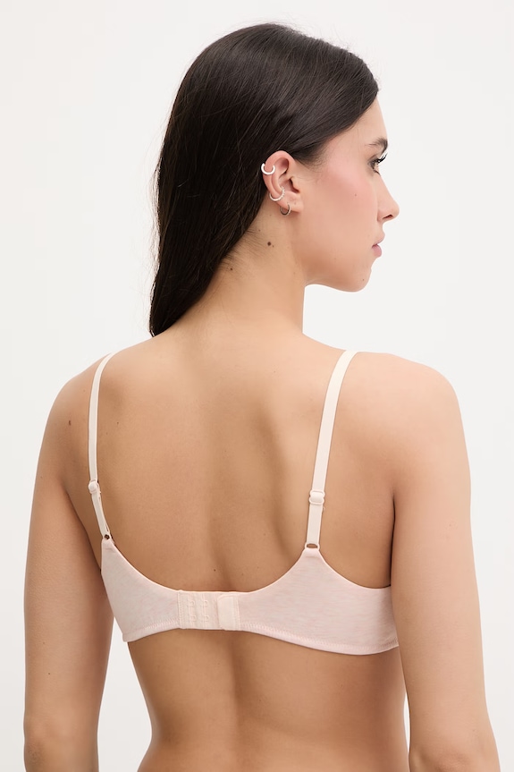 United Colors of Benetton sutien plunge cu bumbac 3ZQM1R02B roz SS26